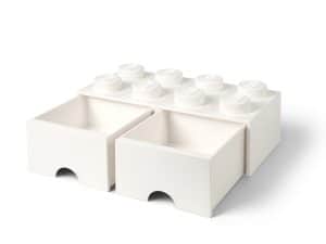 ladrillo de almacenamiento blanco de 8 espigas con cajones lego 5006209