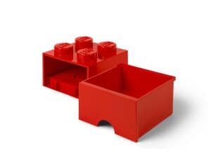 lego 5006129 ladrillo de almacenamiento rojo de 4 espigas con cajon
