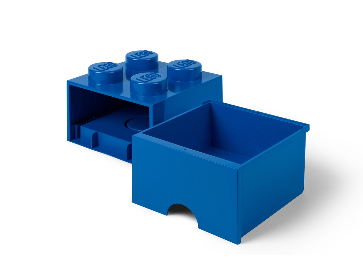 lego 5006141 ladrillo de almacenamiento azul de 4 espigas con cajon