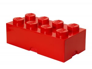 lego 5006867 ladrillo de almacenamiento de 8 espigas rojo