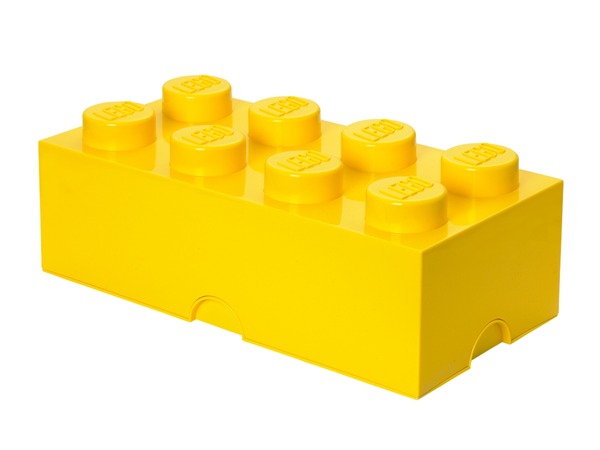 lego 5006916 ladrillo de almacenamiento de 8 espigas amarillo