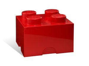 lego 5006968 ladrillo de almacenamiento de 4 espigas rojo